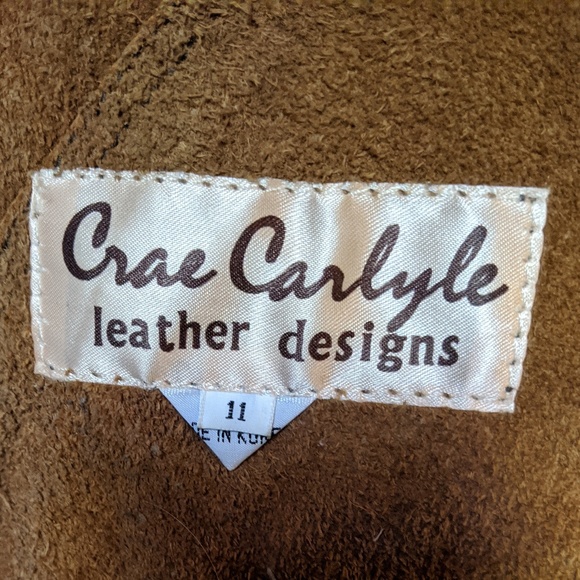 Crae Carlyle Vintage Jacket Shearling Tan 11 - Picture 4 of 4